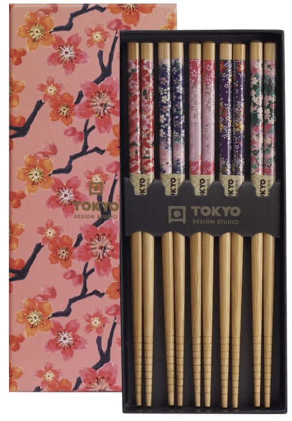 TOKYO DESIGN - SET DE 5 PAIRES DE BAGUETTES SAKURA